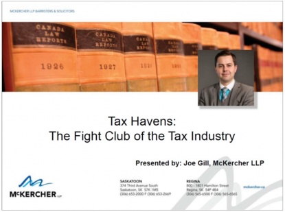 Cover for Tax Havens Presentation May 2016