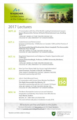 McKercher Lecture Series Fall 2017