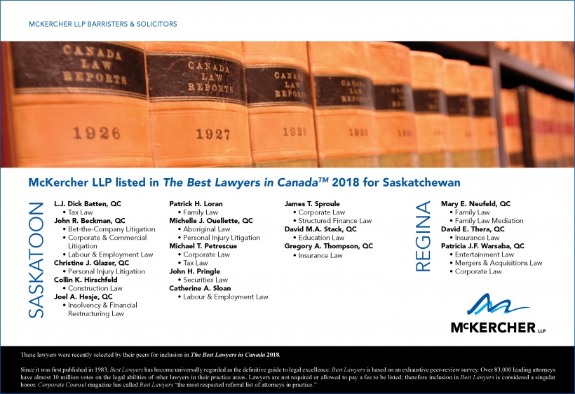 McKercher Best Lawyers Announcement 2018